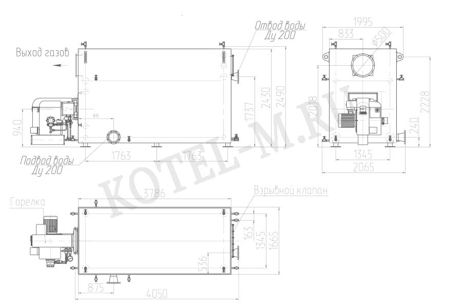 Котел КВа 3.0 чертеж