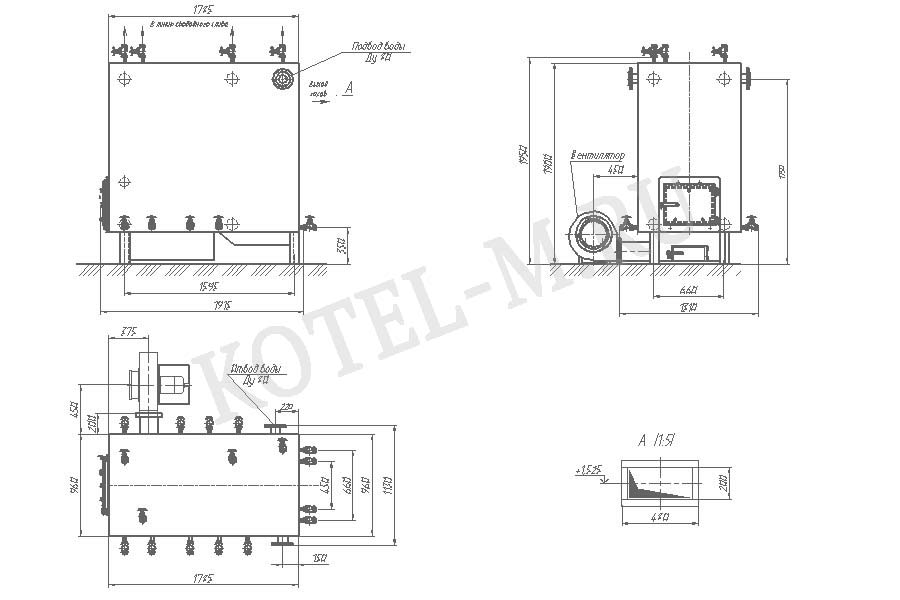 Котел КВр 0.3 чертеж