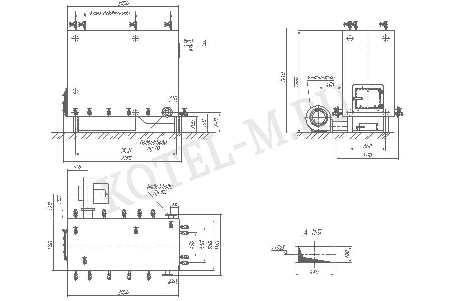 Котел КВр 0.4 чертеж