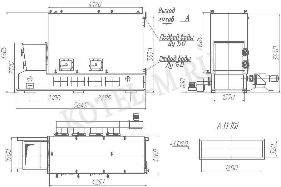 Котел КВм 3.5 чертеж