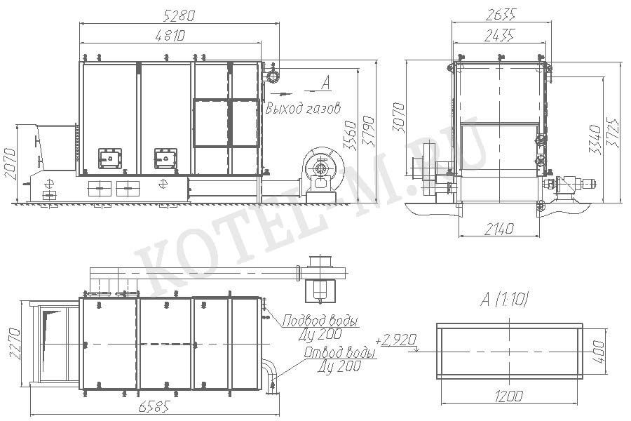 Котел КВм 4.0 чертеж