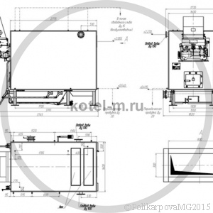 Котел КВм 1,0 ЗП РПК. Чертеж
