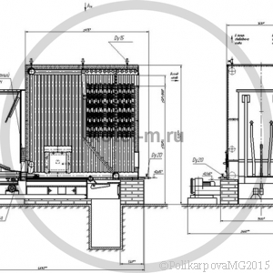 Котел КВм 1,5 с ТШПМ. Чертеж