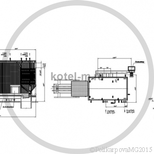 Котел КВм 2,5 с ТШПМ. Чертеж