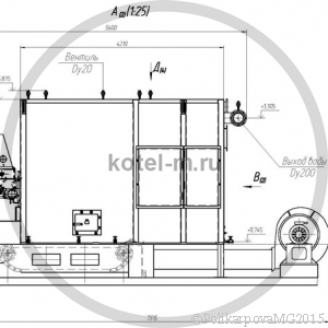 Котел КВм 3,5 с ТЛЗМ. Чертеж