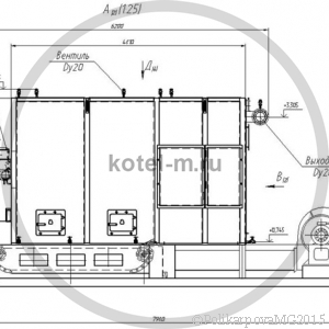 Котел КВм 4,0 с ТЛЗМ. Чертеж