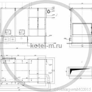 Котел КВм 4,0 с ТЛПХ. Чертеж