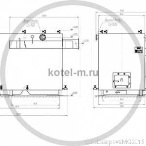 Чертеж котла на самотяге 1,25 Гкал
