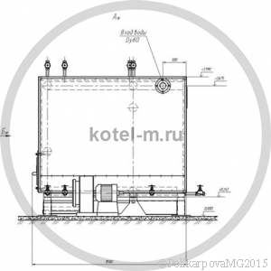 Котел КВр 0,4. Чертеж