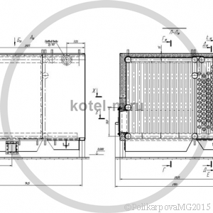Котел КВр 0,5 колосниковый. Чертеж