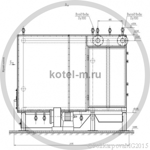 Котел КВр 1,0 колосниковый. Чертеж