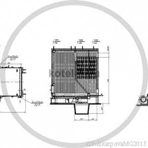 Котел КВр 1,5 РВР под тяжелую обмуровку. Чертеж
