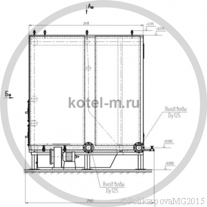 Котел КВр 2,0 уголь-дрова. Чертеж